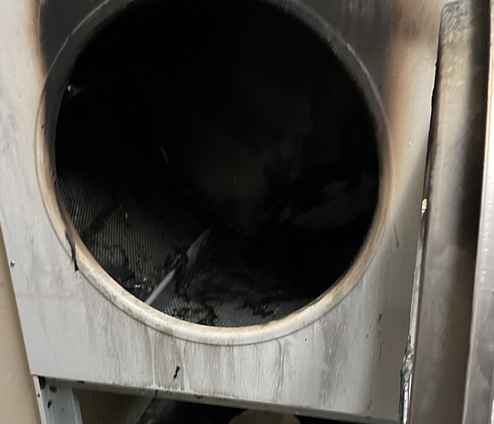 Commercial dryer fire